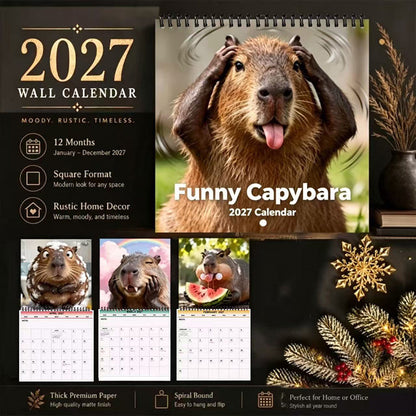 Grappige capibara-kalender voor 2027 – productafbeelding