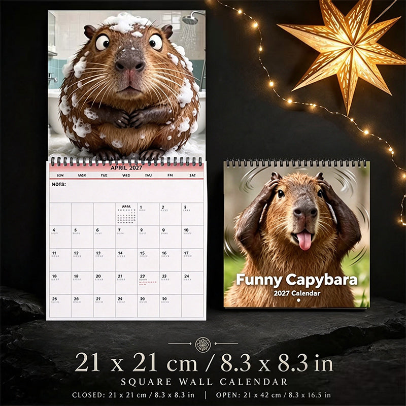 Grappige capibara-kalender voor 2027 – productafbeelding