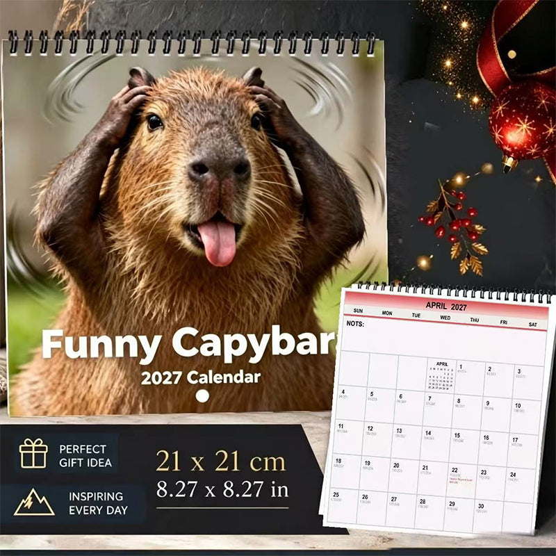 Grappige capibara-kalender voor 2027 – productafbeelding