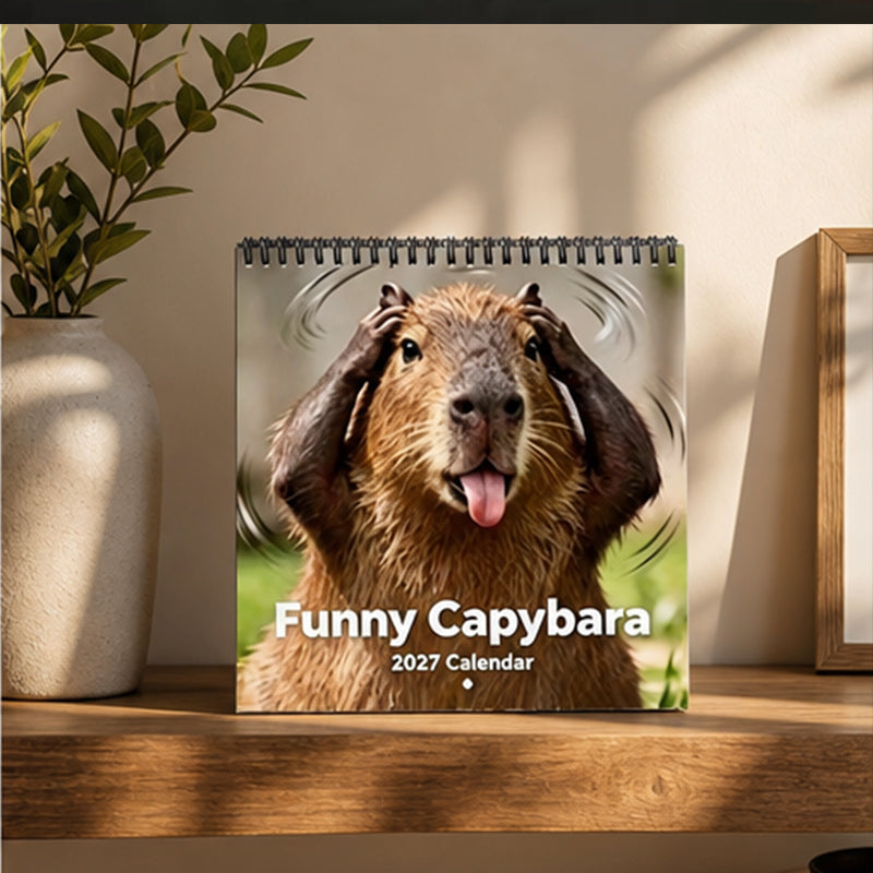 Grappige capibara-kalender voor 2027 – productafbeelding