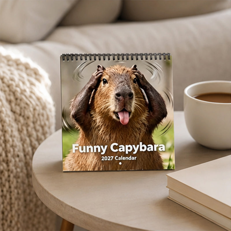 Grappige capibara-kalender voor 2027 – productafbeelding