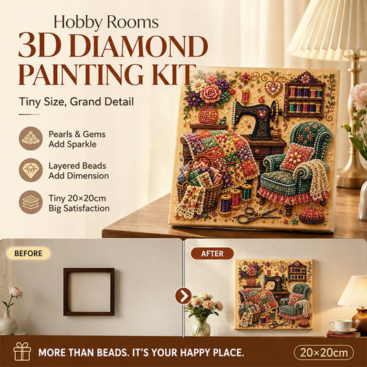 Diamondpainting knutselset met interieurontwerp – productafbeelding