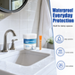 Witte renovatieverf voor tegels met kwast – productafbeelding