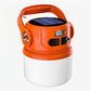 Oplaadbare solar-campinglamp met display – productafbeelding