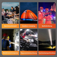 Oplaadbare solar-campinglamp met display – productafbeelding