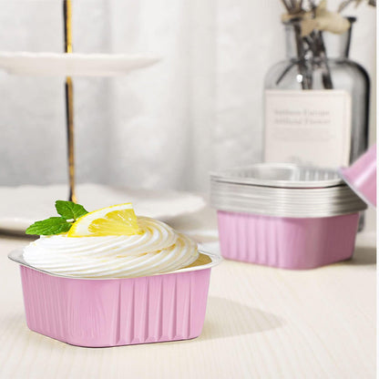 10 PCS Disposable Aluminum Foil Baking Cups with Lids