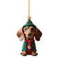 Kersthangers met puppyontwerp – productafbeelding