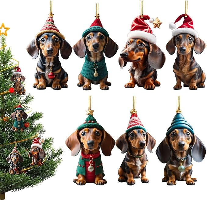 Kersthangers met puppyontwerp – productafbeelding