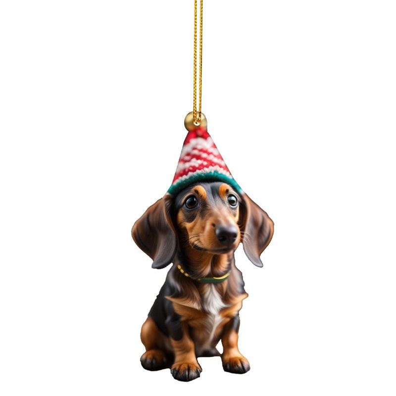 Kersthangers met puppyontwerp – productafbeelding
