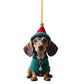 Kersthangers met puppyontwerp – productafbeelding