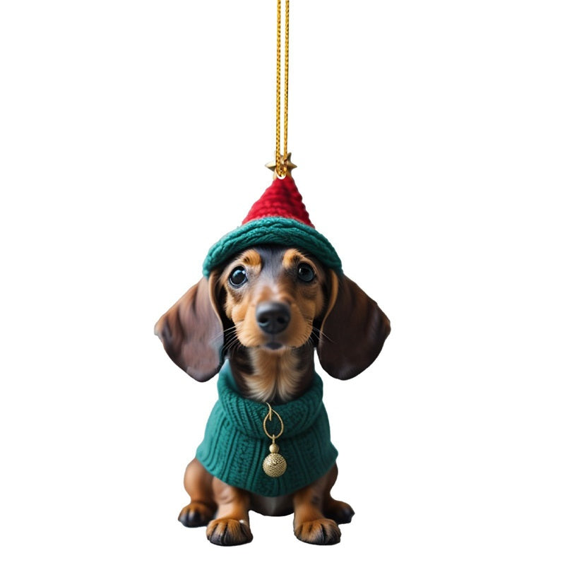 Kersthangers met puppyontwerp – productafbeelding