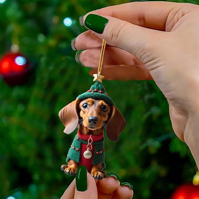 Kersthangers met puppyontwerp – productafbeelding