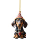 Kersthangers met puppyontwerp – productafbeelding