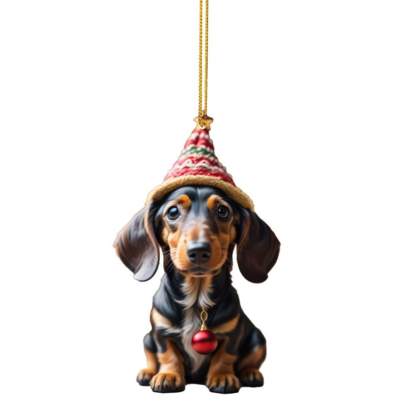 Kersthangers met puppyontwerp – productafbeelding
