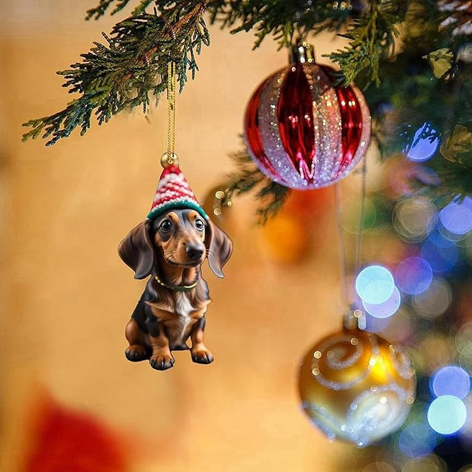 Kersthangers met puppyontwerp – productafbeelding