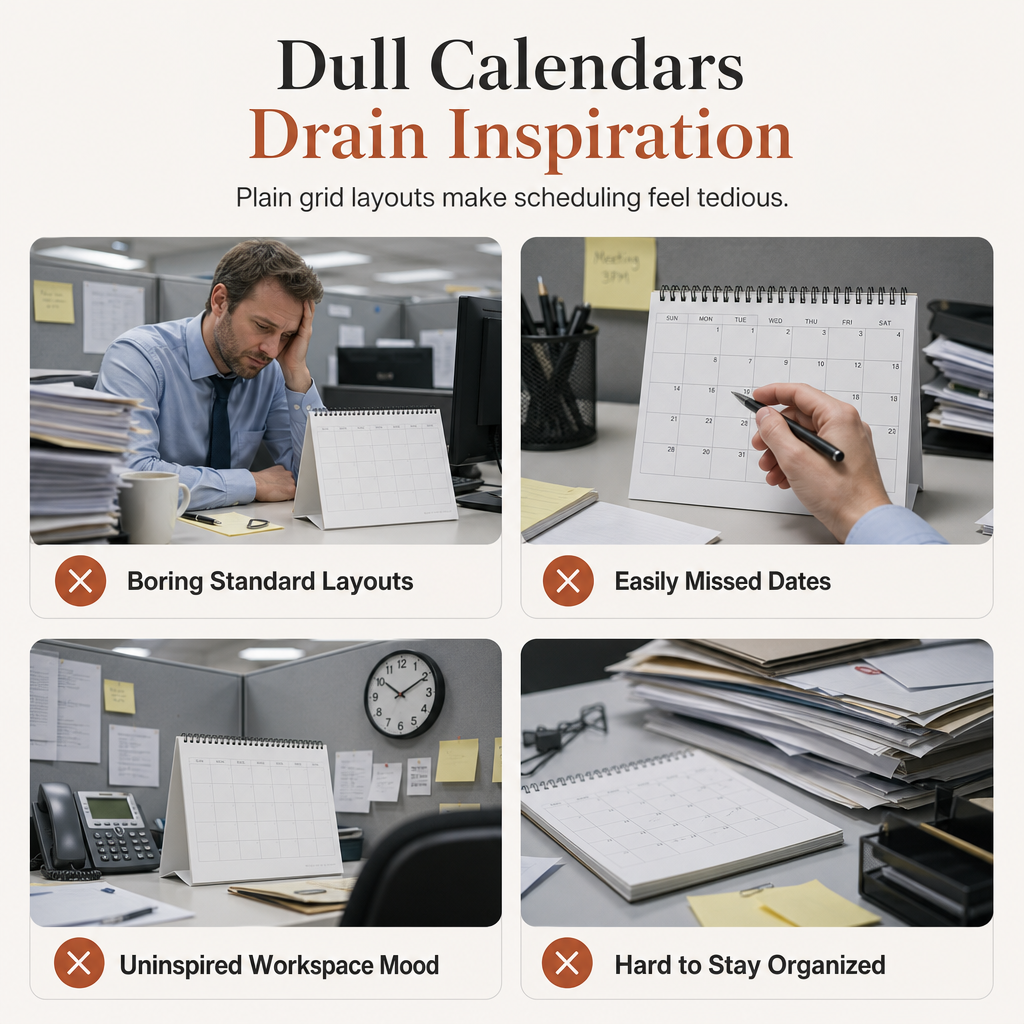 Grappige schapen-bureaukalender – productafbeelding