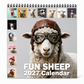 Grappige schapen-bureaukalender – productafbeelding
