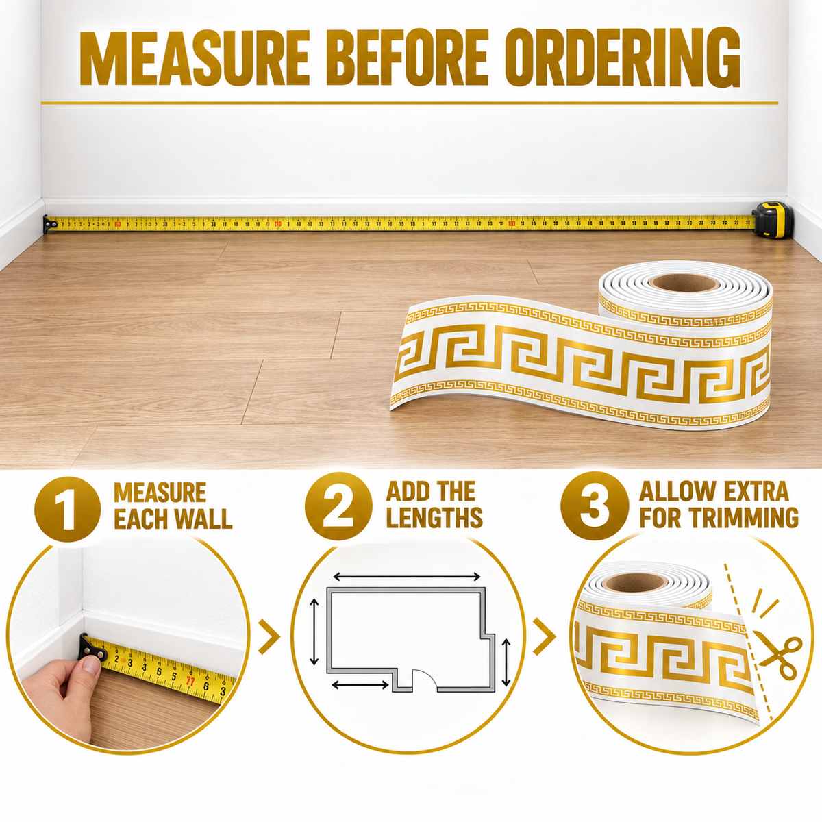 Zelfklevende decoratieve wandrand – productafbeelding