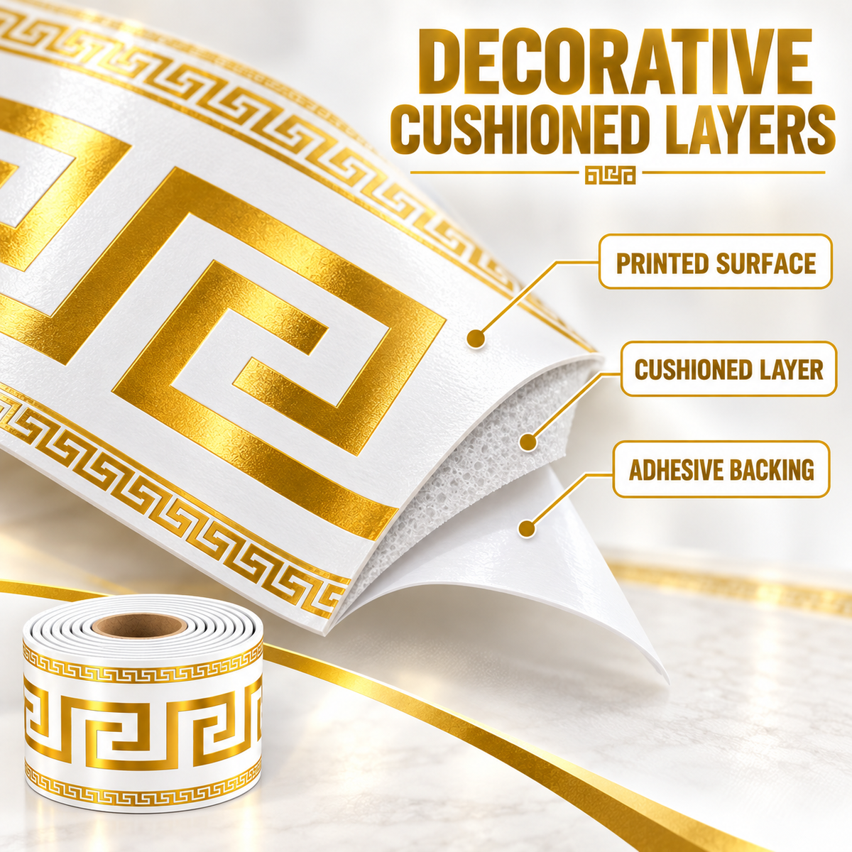 Zelfklevende decoratieve wandrand – productafbeelding
