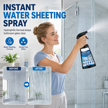 Spray voor doucheglas met doek – productafbeelding