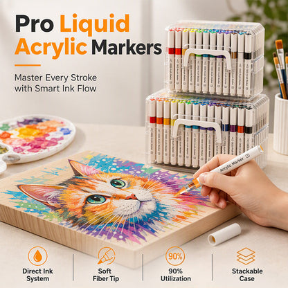 Acrylmarkers met flexibele penseelpunt – productafbeelding