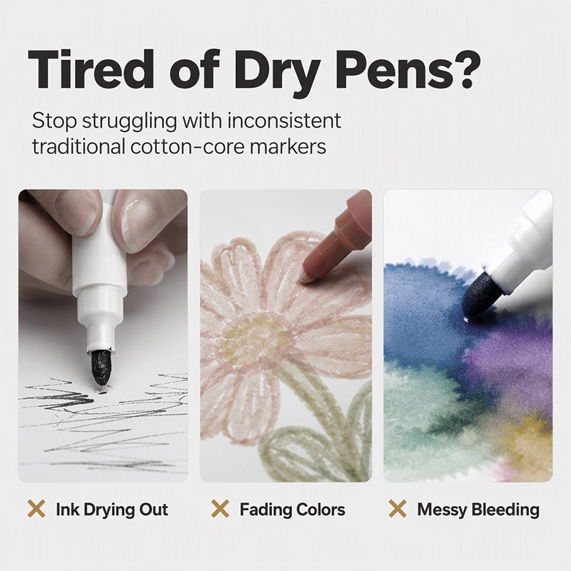 Acrylmarkers met flexibele penseelpunt – productafbeelding