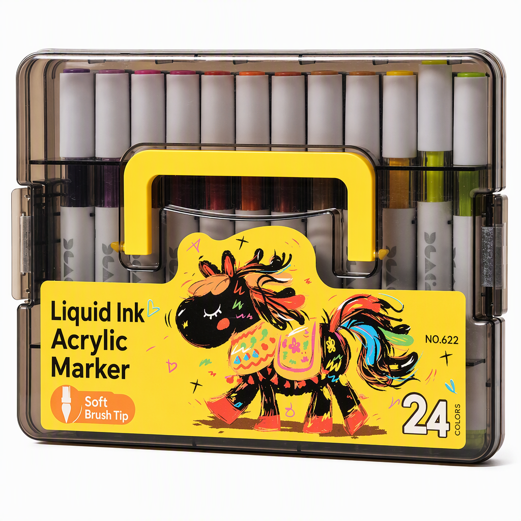 Acrylmarkers met flexibele penseelpunt – productafbeelding
