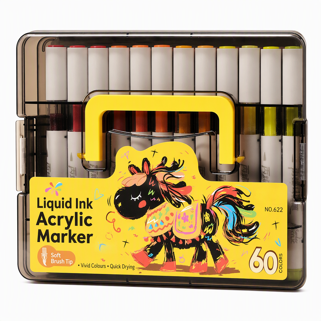 Acrylmarkers met flexibele penseelpunt – productafbeelding