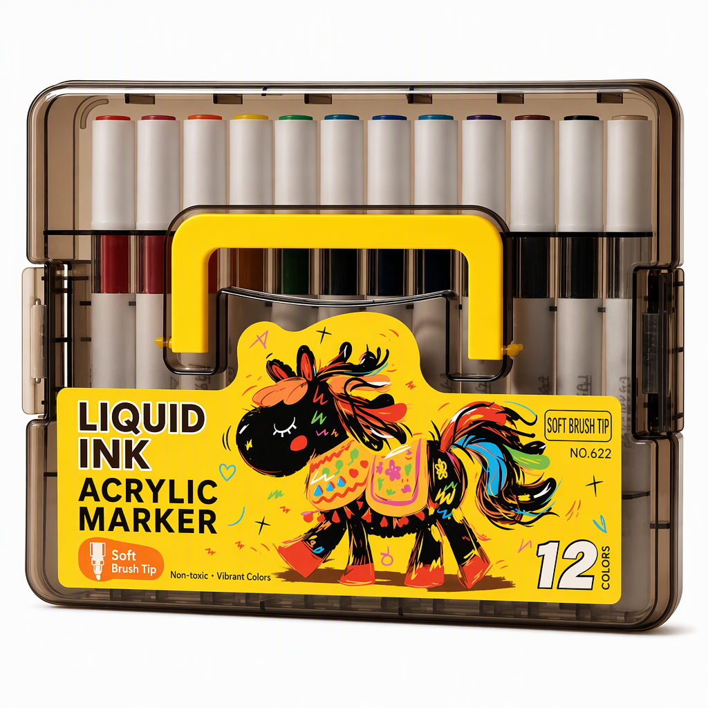 Acrylmarkers met flexibele penseelpunt – productafbeelding