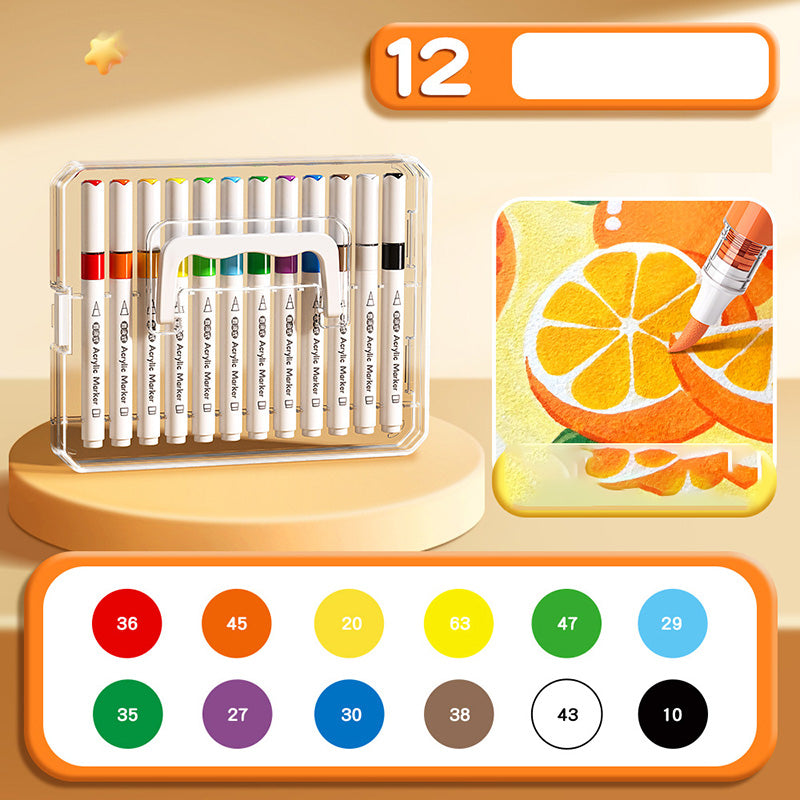 Acrylmarkers met flexibele penseelpunt – productafbeelding