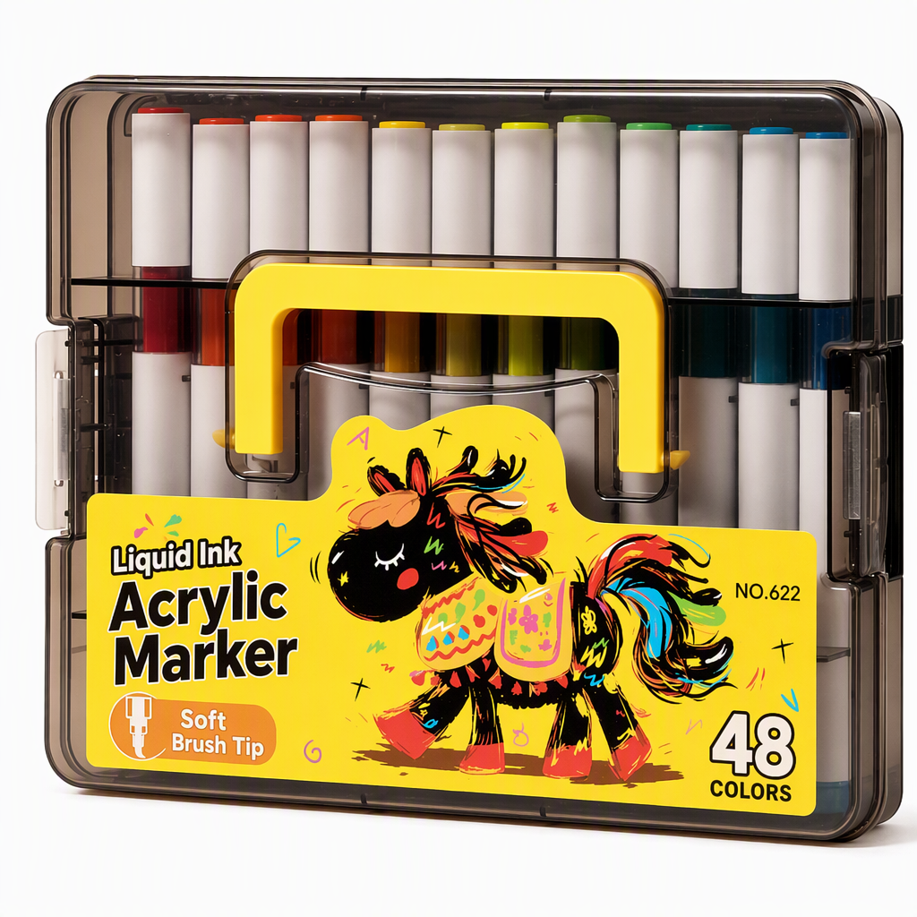 Acrylmarkers met flexibele penseelpunt – productafbeelding