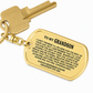 Sleutelhanger met gegraveerde boodschap – productafbeelding