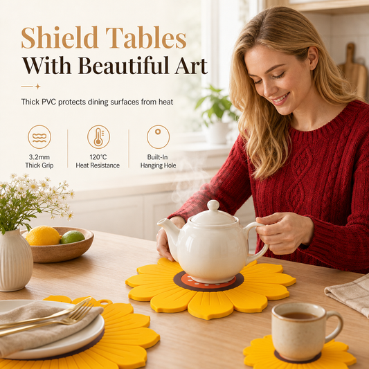 Bloemvormige placemat en onderzetter – productafbeelding