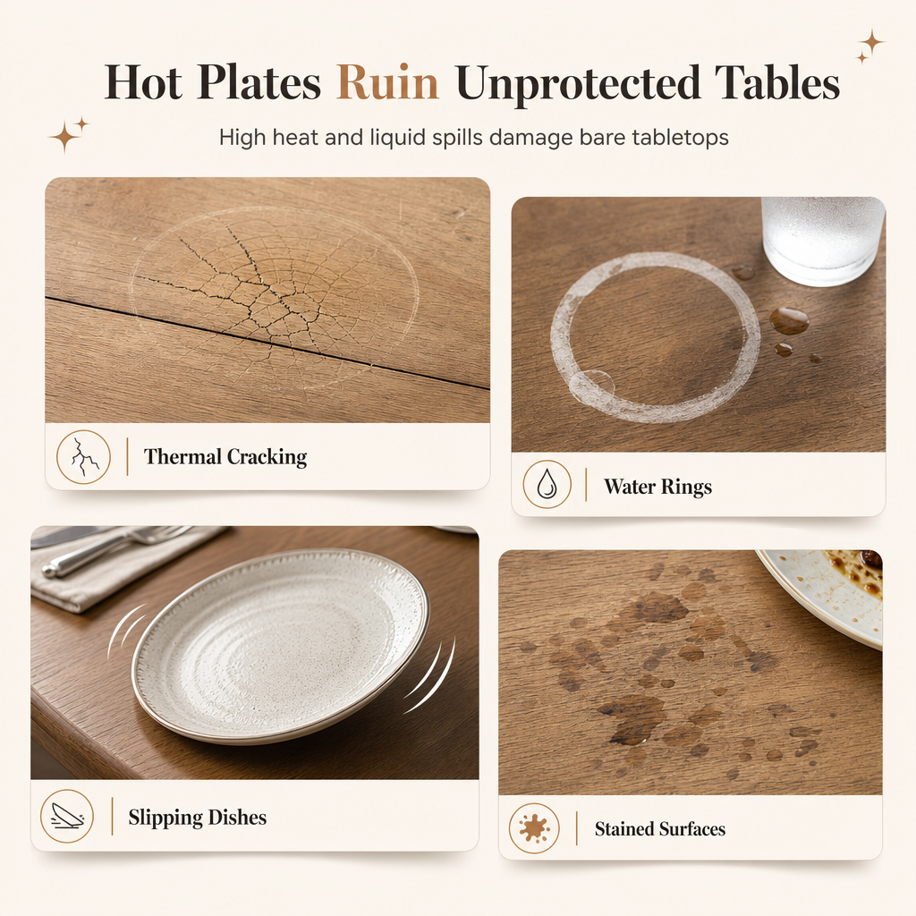 Bloemvormige placemat en onderzetter – productafbeelding