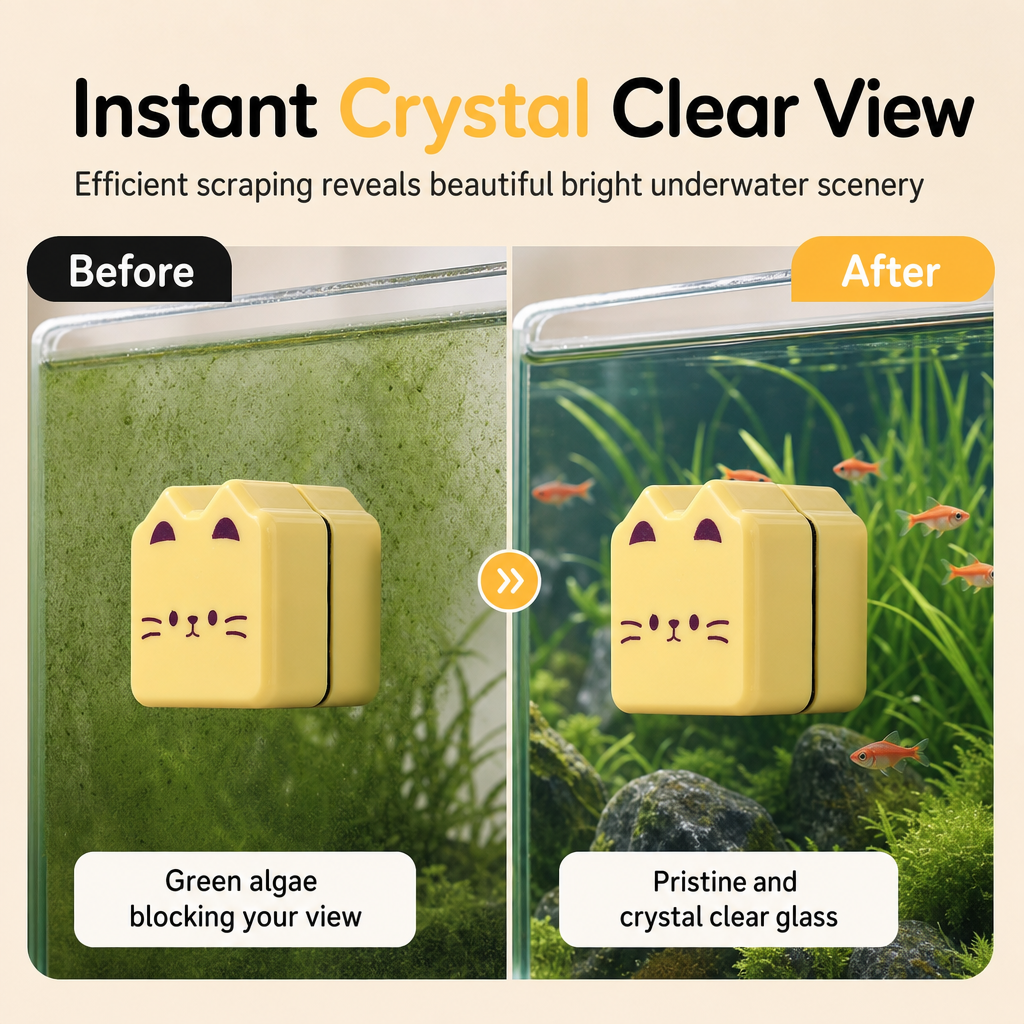 Magnetische aquariumruitreiniger – productafbeelding
