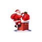 Verlichte kerstmuurstickers – productafbeelding