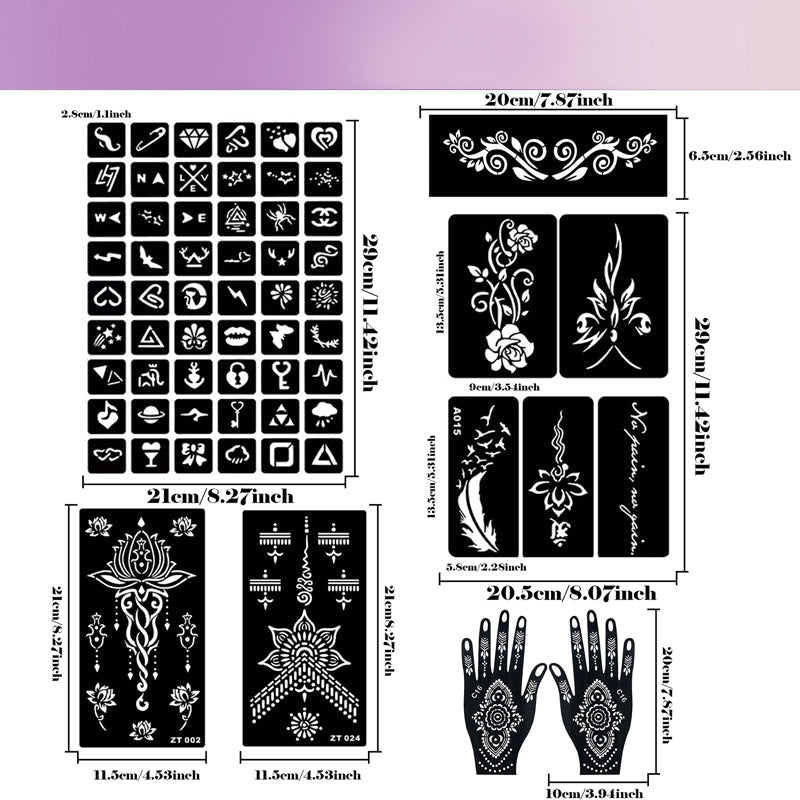 Henna-set voor tijdelijke lichaamsdecoratie – productafbeelding