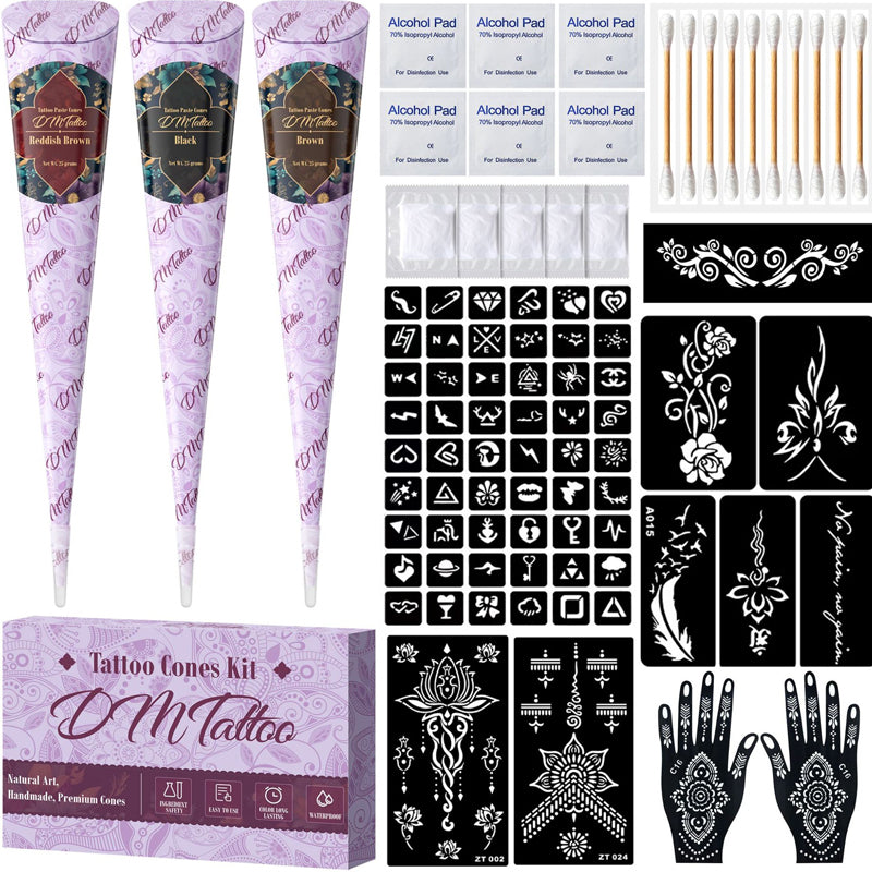 Henna-set voor tijdelijke lichaamsdecoratie – productafbeelding