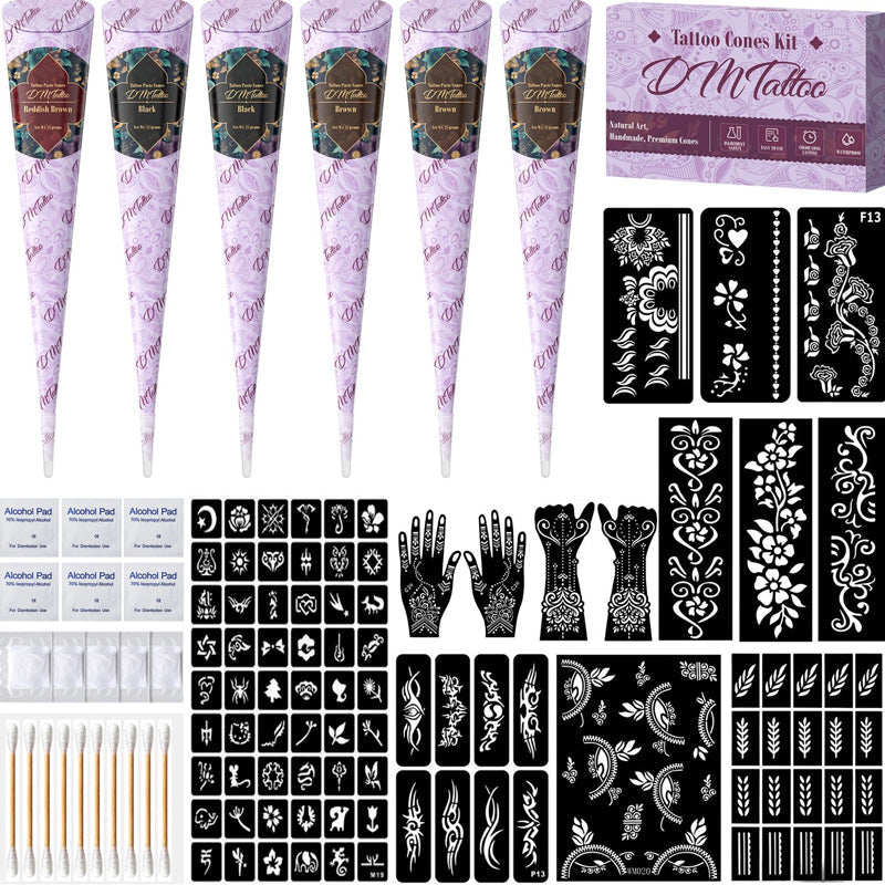 Henna-set voor tijdelijke lichaamsdecoratie – productafbeelding