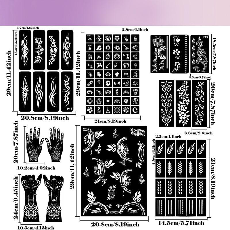 Henna-set voor tijdelijke lichaamsdecoratie – productafbeelding