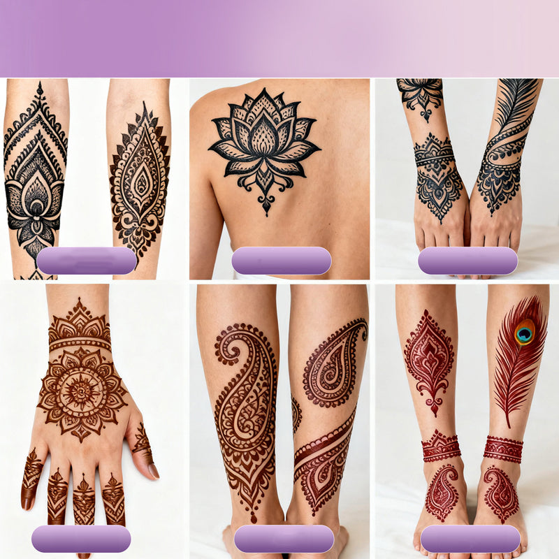 Henna-set voor tijdelijke lichaamsdecoratie – productafbeelding