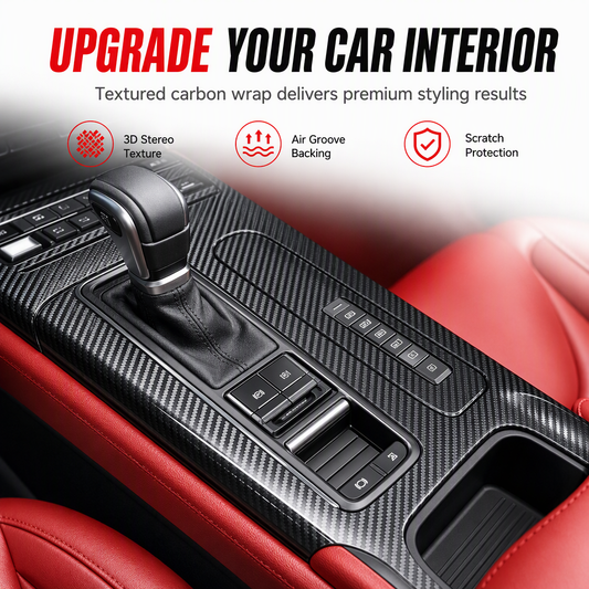 Zelfklevende carbonlook interieurfolie – productafbeelding