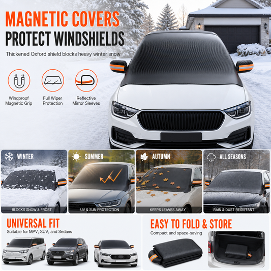 Magnetische voorruitcover voor zon en sneeuw – productafbeelding