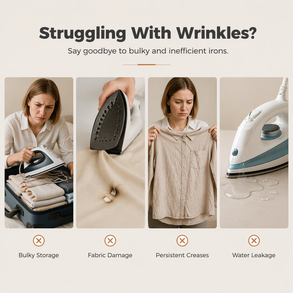 Handstomer en strijkijzer voor kleding – productafbeelding