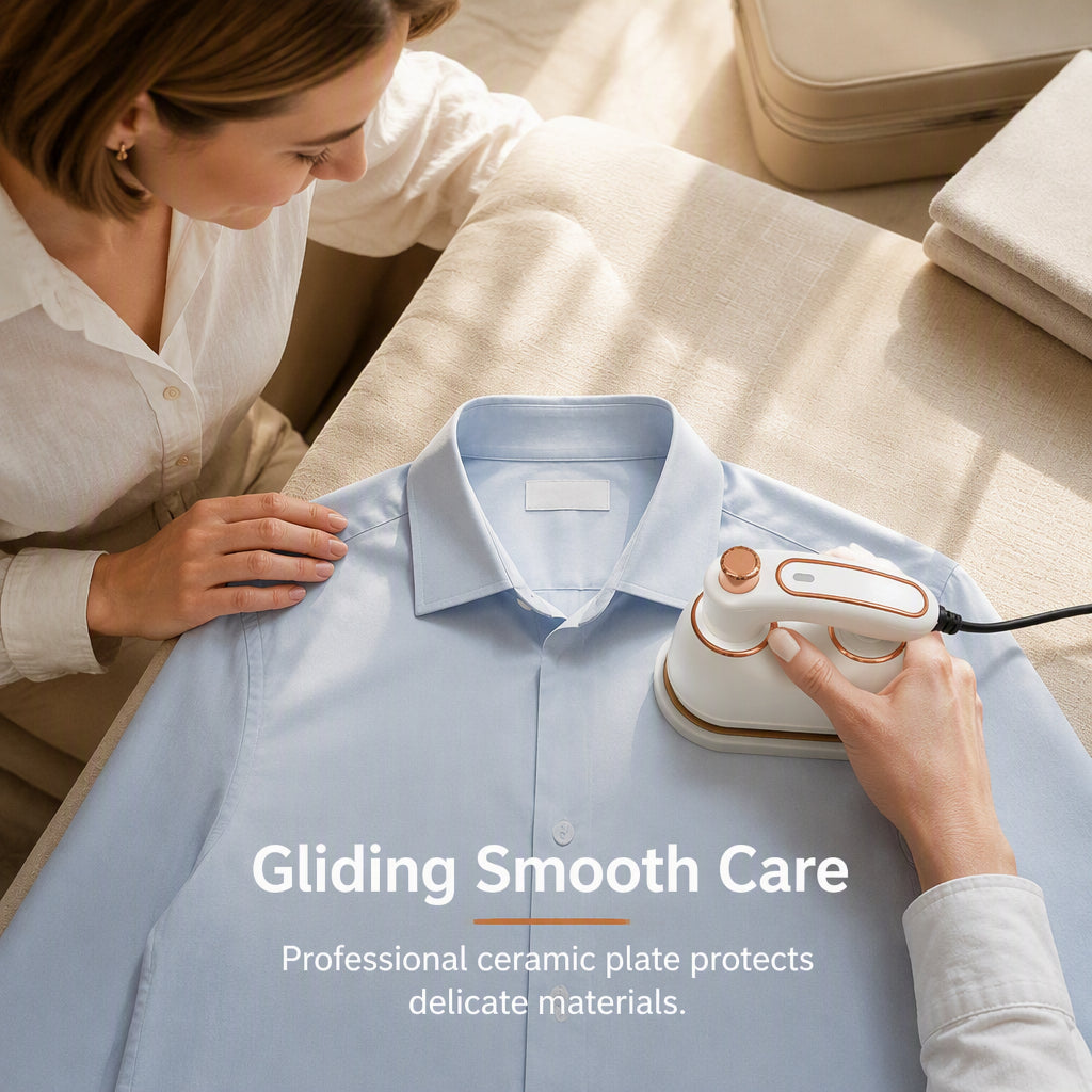 Handstomer en strijkijzer voor kleding – productafbeelding