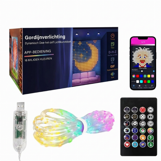 Slim Lichtgordijn met Muzieksynchronisatie – productafbeelding