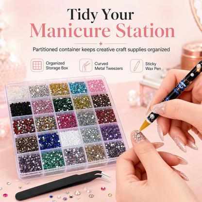 Strass-steentjesset voor nagelkunst – productafbeelding