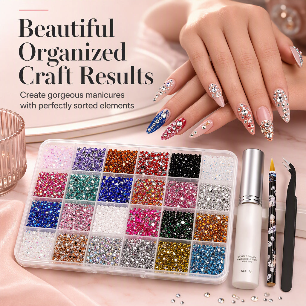 Strass-steentjesset voor nagelkunst – productafbeelding