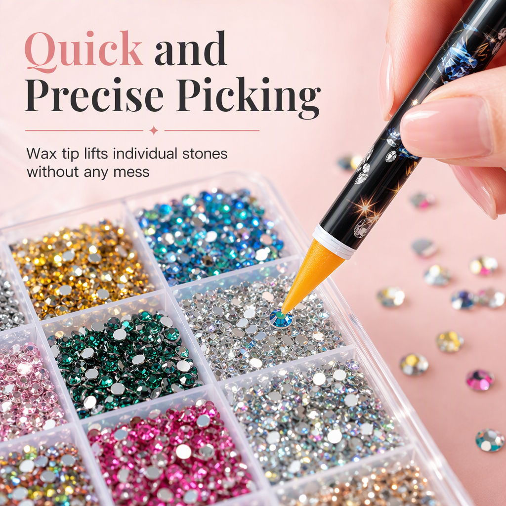 Strass-steentjesset voor nagelkunst – productafbeelding