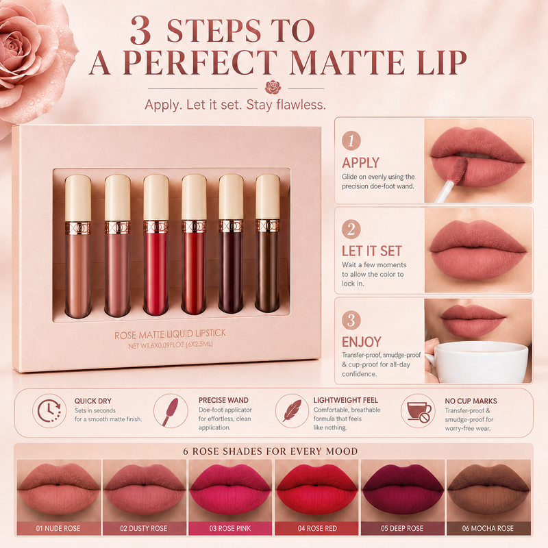 Vloeibare lipstick met matte finish – productafbeelding